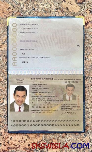 Włochy zdjęcie do paszportu pliki PSD, skan i fotografowany obraz